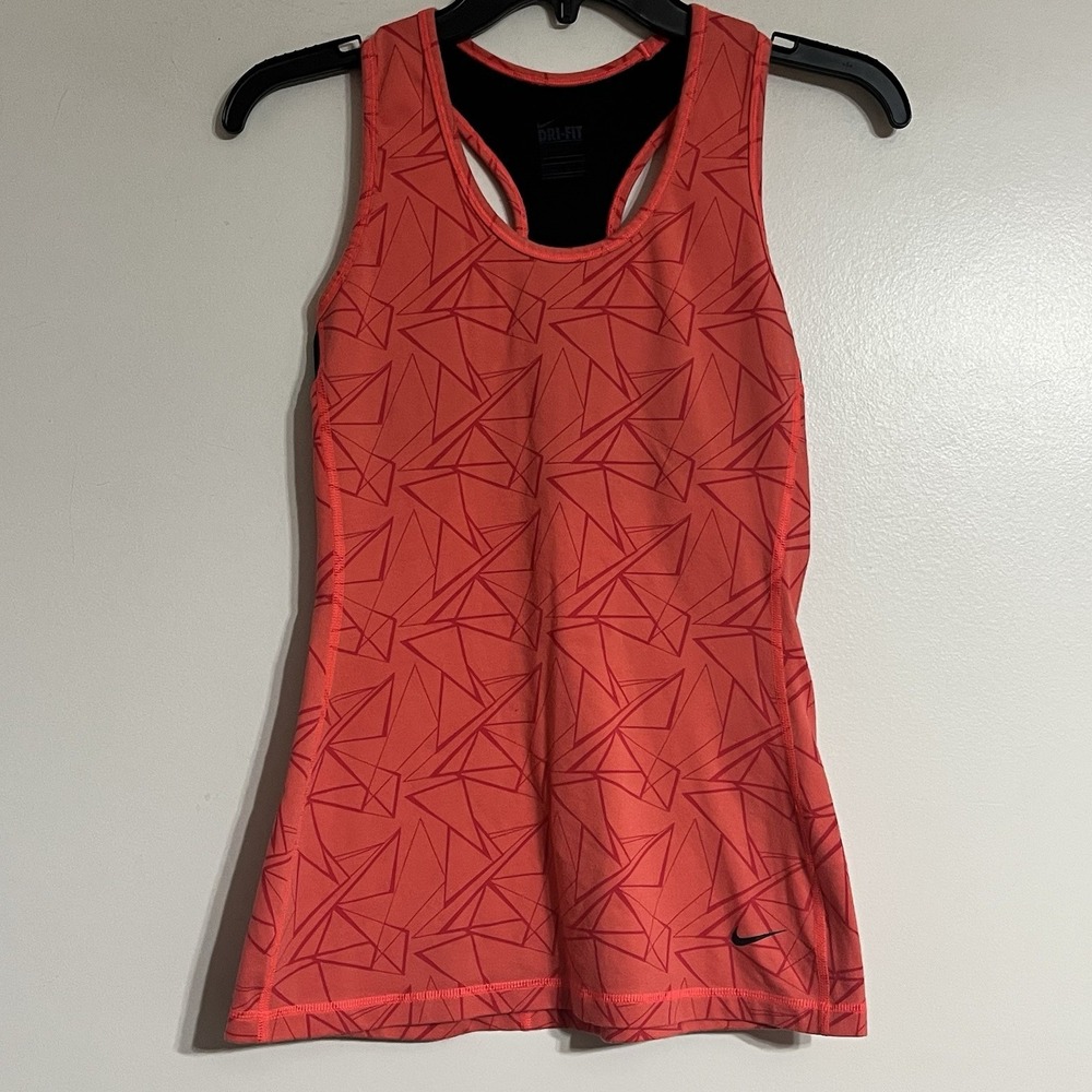 Nike Dri Fit Women's Racer Back Tank Top Size Medium Pink & Black